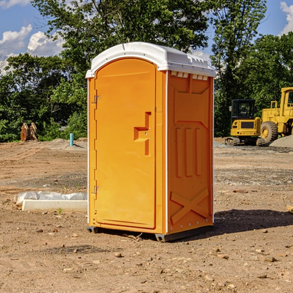 how often are the portable restrooms cleaned and serviced during a rental period in Marsing
